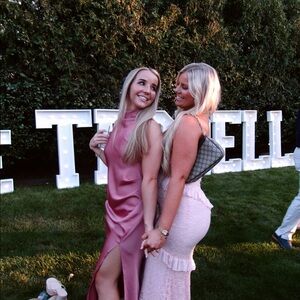Hello Molly Pink Satin Dress